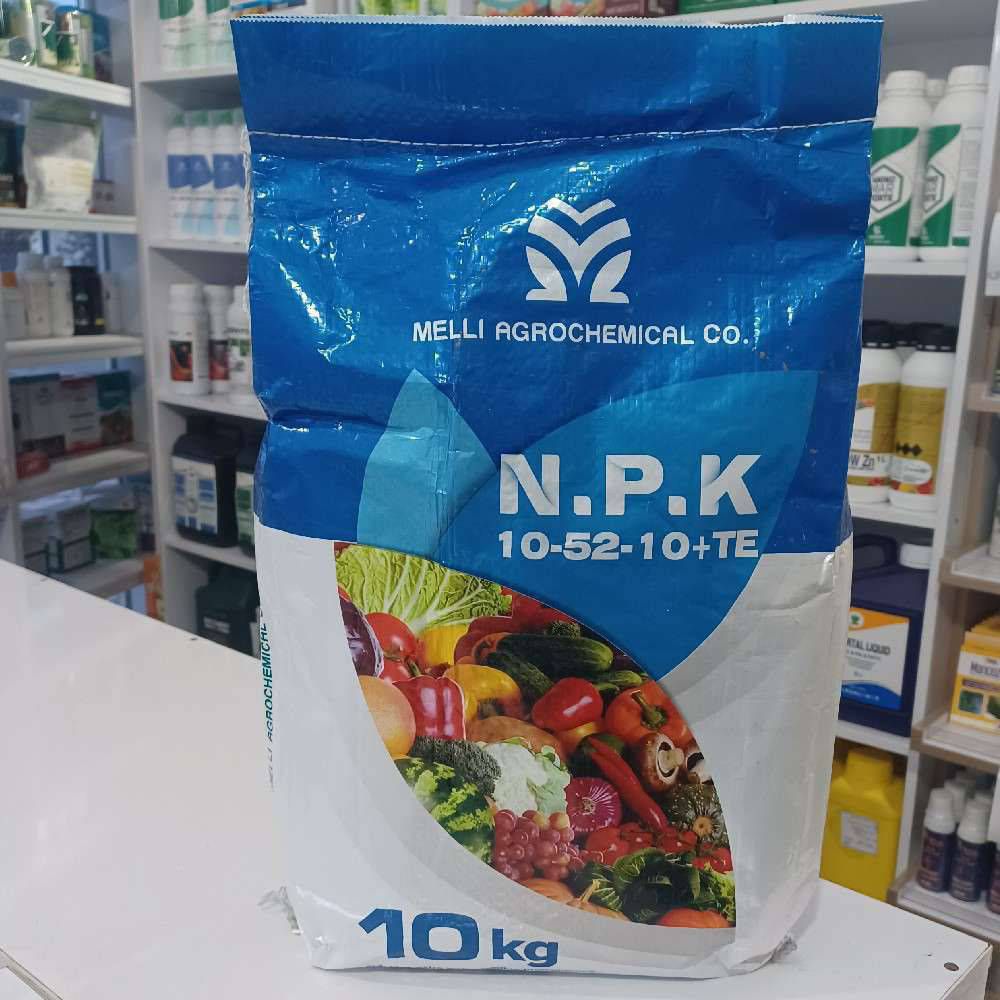 کود NPK 10.52.10+TE ملی شیمی کشاورز 10kg
